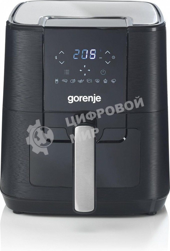 Аэрогриль Gorenje AF1350DWB черный, 1350 Вт, 5.4 л, сенсор, 8 программ