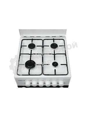 Плита комбинированная Kraft KF-FSK5302EW белый, конфорок 4 газовых, духовка 58 л, 50 см x 85.5 см x 55 см