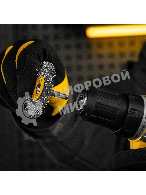 Щетка для дрели Denzel 60 мм, плоская, со шпилькой, нержавеющая витая проволока