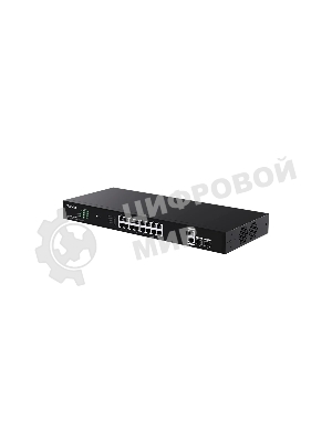 Коммутатор неуправляемый PoE Tenda TEG1120P-16-150W 18 портов, 18x1 Гбит/с, PoE 16х30 Вт (до 150Вт), SFP 2x1 Гбит/с