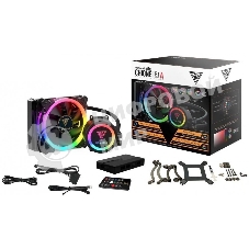 Система жидкостного охлаждения процессора Gamdias CHIONE E1A-120R черный 120мм алюминий+медь 1500rpm 23db 150W