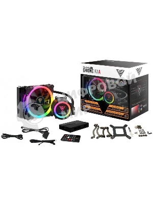 Система жидкостного охлаждения процессора Gamdias CHIONE E1A-120R черный 120мм алюминий+медь 1500rpm 23db 150W