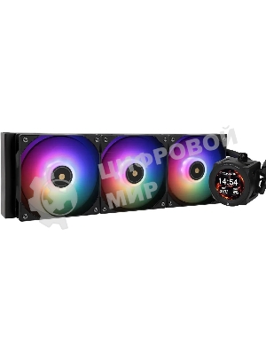 Система жидкостного охлаждения Thermalright Core Vision 360 ARGb Soc-AM5/AM4/1200/1700/1851 черный 4-pin 28.1dB Al LCD Ret (C-VISION-360-BL-ARGb)