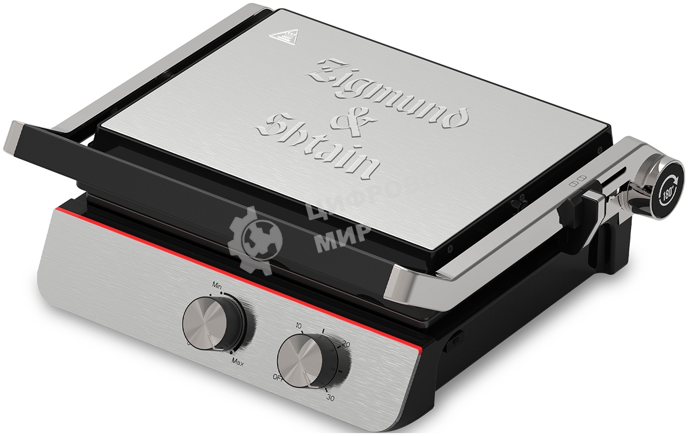 Гриль электрический Zigmund & Shtain ZEG-926 черный/серебристый, 2000 Вт