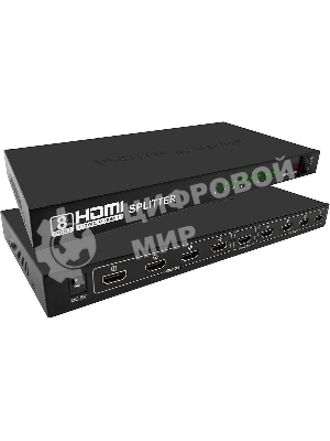 Сплиттер аудио-видео Premier 5-872-8 HDMI (f)/8xHDMI (f) черный