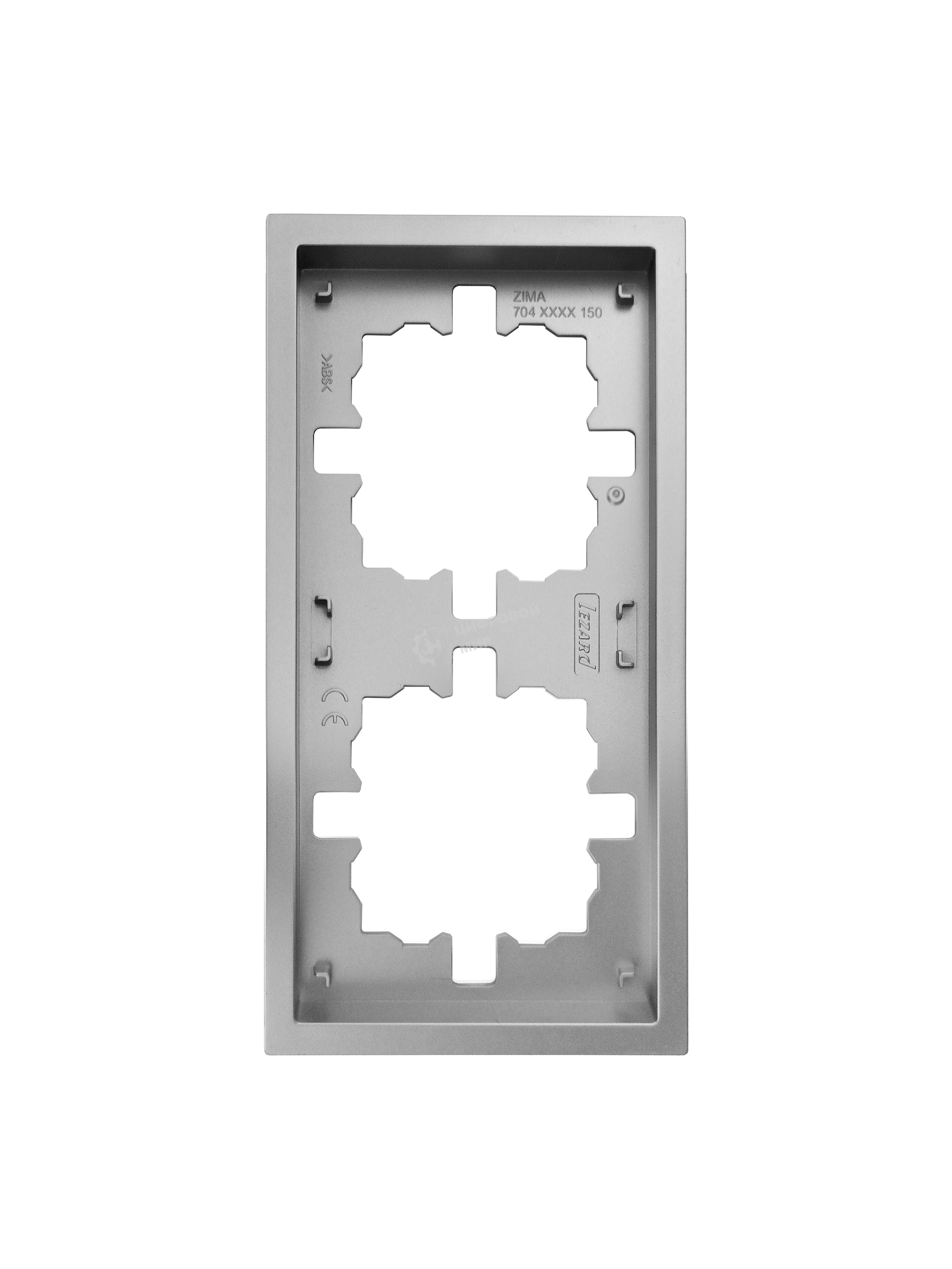 Рамка 2-мест. горизонт. ZIMA серый матовый LEZARD 704-7400-147