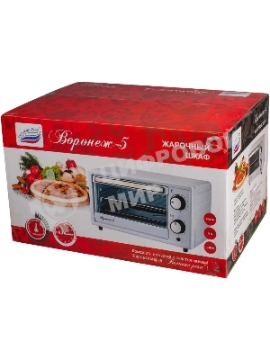 Мини-печь Великие Реки Воронеж-5, 900 Вт, 9 литров, таймер на 60 минут, функции духовки, гриля, тостера, быстрый нагрев, компактный размер