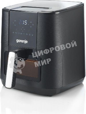 Аэрогриль Gorenje AF1350DWB черный, 1350 Вт, 5.4 л, сенсор, 8 программ
