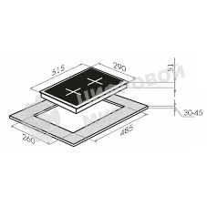 Газовая варочная панель HOMSair HGG321WH независимая, белый