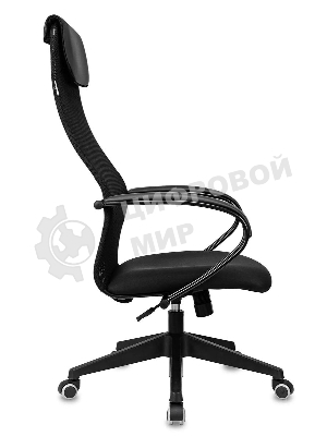 Кресло Бюрократ CH-607 TW-01 черный, сетка, подголовник