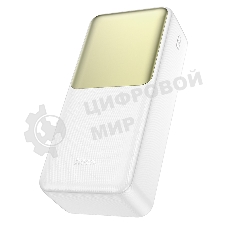 Портативный аккумулятор Hoco J136B, 30000мА·ч, QC/PD, 3A, с дисплеем, белый