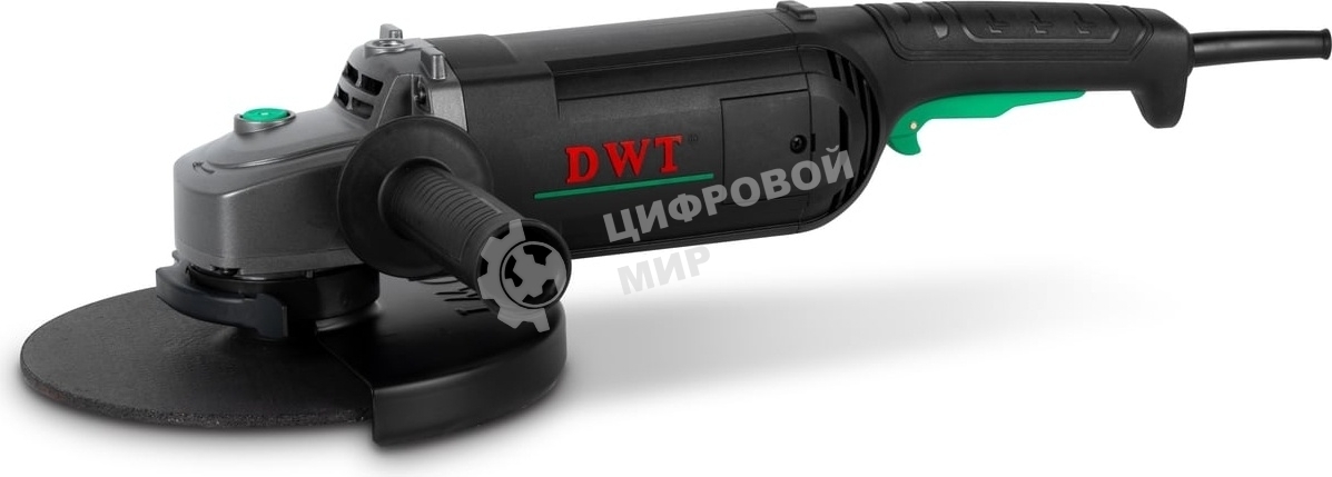 Угловая шлифовальная машина DWT WSP22-230 TSQ /2200 Вт/до 6500 об.в мин/230 мм/плавный пуск/морозостойкий кабель/черный (WSP22-230 TSQ)