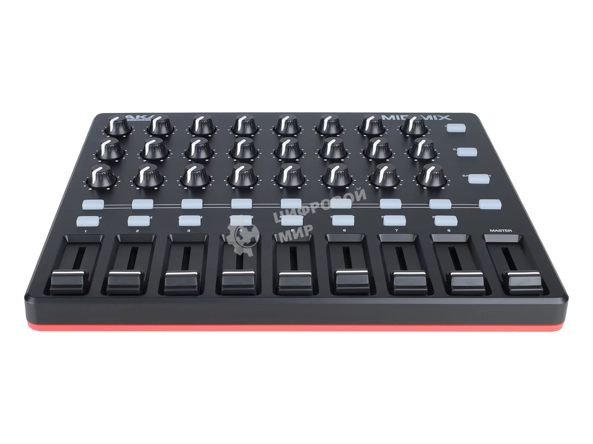 MIDI контроллер AKAI MIDIMIX 24 энкодера, 9 фейдеров, 8 кнопок Mute/Solo, 8 кнопок Rec Arm