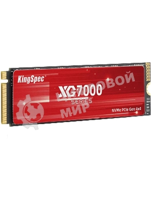 Накопитель SSD KingSpec XG7000, 1Tb, PCIe 4.0 x4, M.2 2280, NVMe, R/W 7400/6600