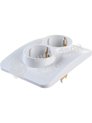 Розетка 2-м CLASSICO с заземл. 2128 белый ASD/IN HOME 4680005959921