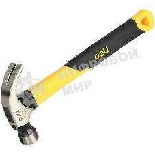 Молоток-гвоздодер Deli DL5001F 225 гр магнит, противоскользящий боек, фиберглассовая рукоять