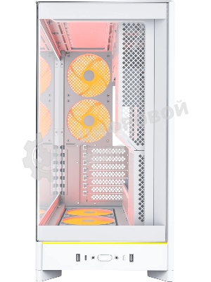 Компьютерный корпус Montech HS02 PRO белый без БП ATX 4x140мм 2xUSB 3.0 audio bott PSU