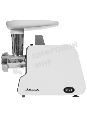 Мясорубка электрическая АКСИНЬЯ КС-2007С белый, 2000 Вт, 2.0 кг/мин, реверс, защита от перегрузки, насадки - 5