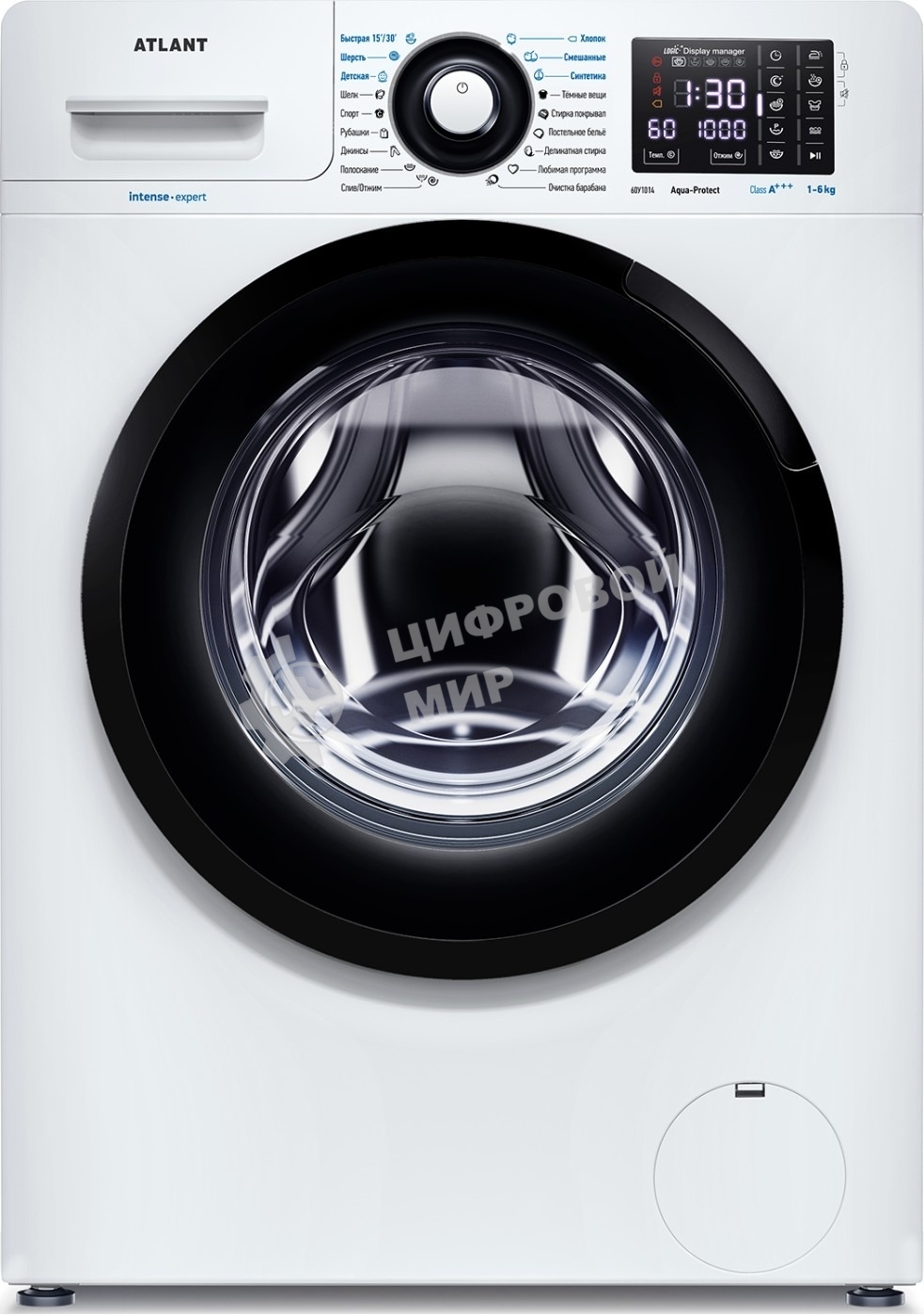 Стиральная машина Atlant СМА 60У1014-02 белая, загрузка фронтальная 6кг, 1000 об/мин., класс: A