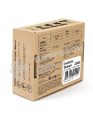 Веб-камера ExeGate Stream C940 2K 2560x1440, 30 кадр/с, USB Type-A, микрофон (шумоподавление), универсальное крепление