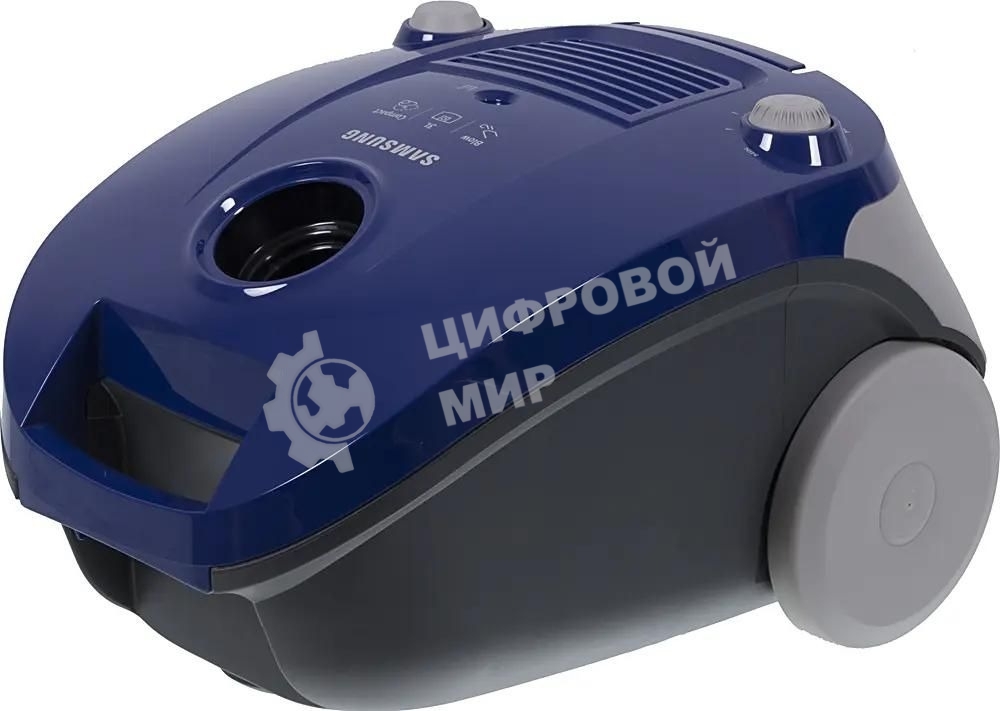 Пылесос Samsung VCC4140V3A синий, 320/1600 Вт, уборка сухая, пылесборник мешок 3 л