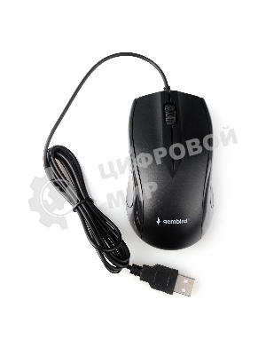 Мышь проводная Gembird MUSOPTI9-905U черный, 1000 dpi, USB, кнопки - 3