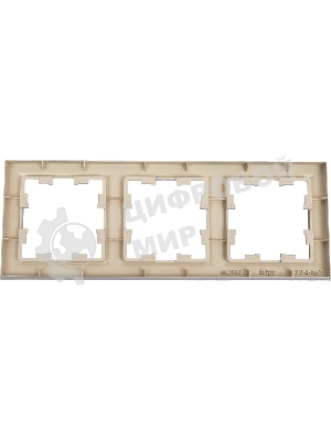 Рамка 3-местная IEK BRITE РУ-3-БрА (BR-M32-K47) алюминий