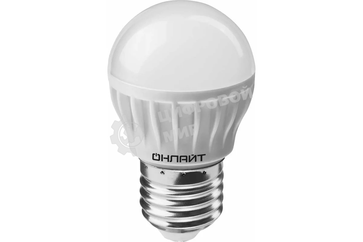 Лампа светодиодная ОНЛАЙТ 61137 OLL-G45-8-230-6.5K-E27