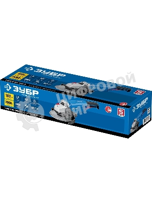 Угловая шлифовальная машина Зубр 180 мм, 2000 Вт, компакт, серия Профессионал