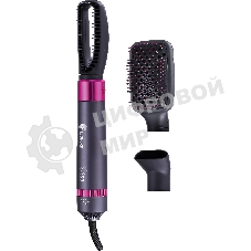Фен-щётка LEONORD LE-1211 черный/розовый, 1200 Вт, ионизация