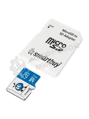 Флеш карта Smartbuy MicroSDXC 128Gb Class10 UHS-I U1 + адаптер