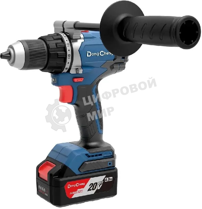 Дрель-шуруповерт DongCheng DCJZ06-13, 20 В, 5 Ач, 120 Нм, бесщеточный