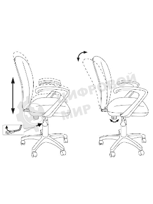 Кресло Бюрократ KD-W10AXSN/26-22 красный, ткань, 120 кг