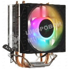 Кулер для процессора DEEPCOOL AG300 LED, 92 мм, алюминий/медь, 3050 об/мин, 30.5 дБ, 4 pin, 150 Вт, 129 мм