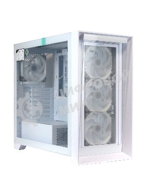 Компьютерный корпус ACD Lagrange; ATX, белый, FANS: 120мм ARGb: 3 Top + 1 Rear + HUB. Drive bay int: 3x3,5