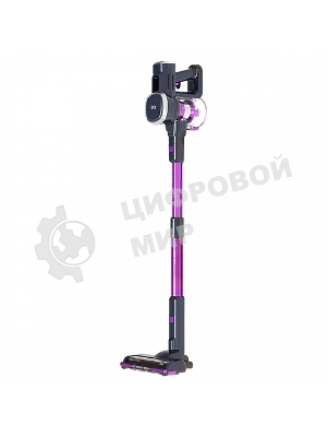 Пылесос вертикальный BQ VCA0201H фиолетовый/серый, питание от аккумулятора, 110 Вт, уборка сухая, пылесборник 0.6 л, работа от АКБ max 40 мин