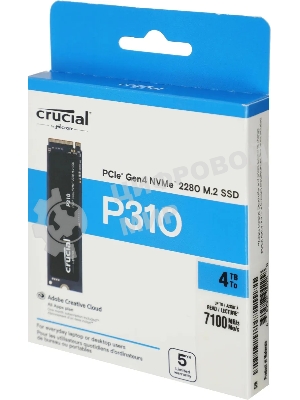 Накопитель SSD Crucial P310 4Tb PCIe Gen4 NVMe 2280 M.2 SSD CT4000P310SSD8