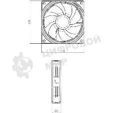 Кулер для корпуса Thermalright TL-S12RW Reverse (120x120x25mm, 4-pin PWM, ARGB, 47.6CFM, 23.2dBA, 1500RPM, White)