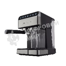 Кофеварка рожковая Polaris PCM 1535E черный/серебристый, молотый, 1.8 л, 1400 Вт, 15 бар