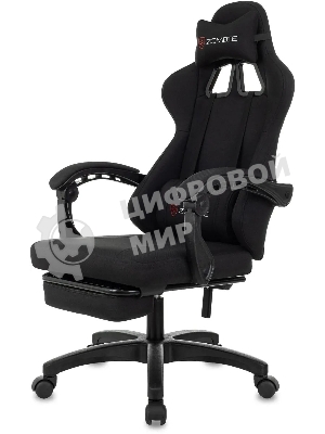 Кресло Zombie Weaver черный, ткань, подголовник, подставка для ног