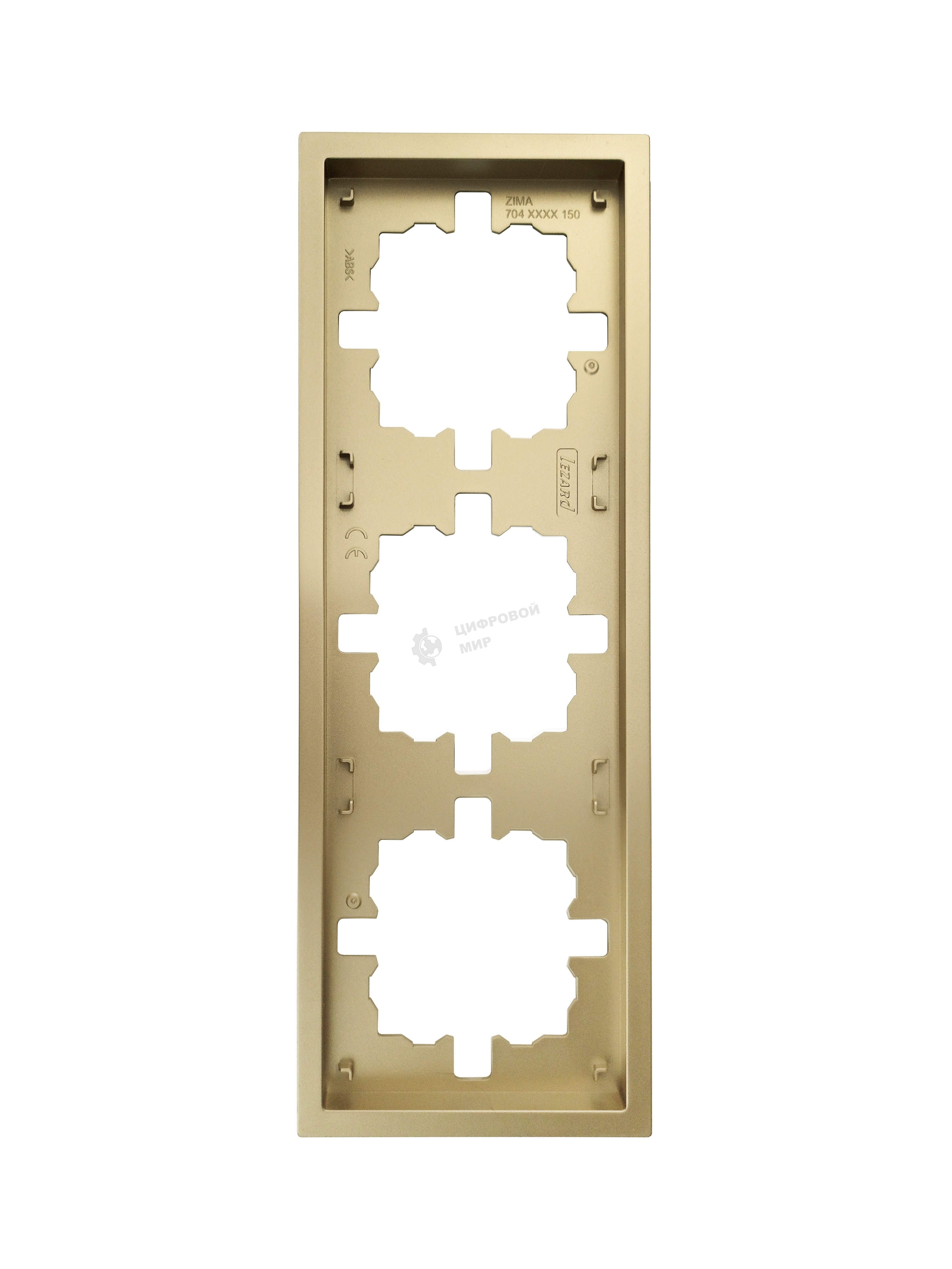 Рамка 3-мест. горизонт. ZIMA зол. LEZARD 704-3600-148