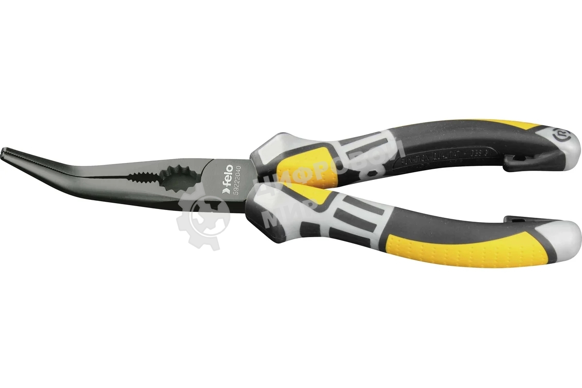Длинногубцы FELO 59222040 угловые с резцом 205мм