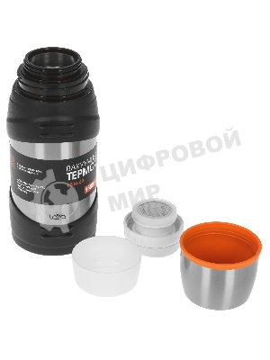 Термос Lara LR04-60 1,3 л, нержавеющая сталь, пищевой нейлон, пластмасса, силикон