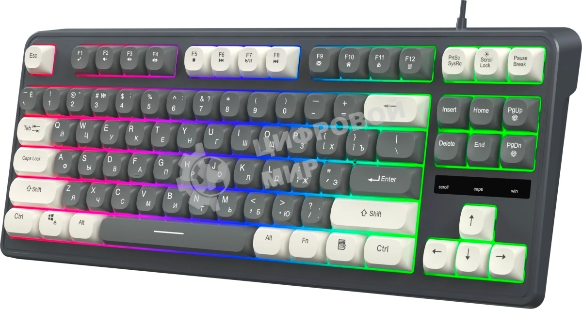 Клавиатура Oklick 711G проводная, USB Type-A, серый