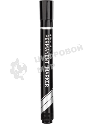 Маркер перманентный Deli Think EU10120, скошенный пишущий наконечник, 2-5мм, черный