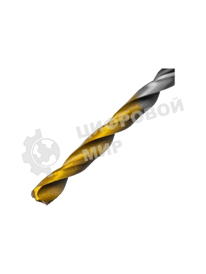 Сверло спиральное по металлу Denzel 3,2 x 65мм, Р6М5, Golden Tip, многогранная заточка, 2 шт.