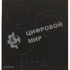 Варочная электрическая панель Maunfeld EVCE.453.D-BK, конфорок: 3 шт., стеклокерамика, независимая, черный