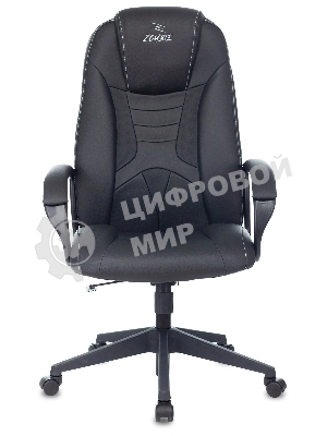 Кресло игровое Zombie 8 черный, искусственная кожа, крестовина пластик