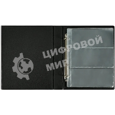 Папка на 4-х кольцах Silwerhof Кляссер верт. ПВХ 0.6мм, коричневый