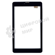 Сенсорное стекло (тачскрин) для Irbis TZ874, черное с рамкой